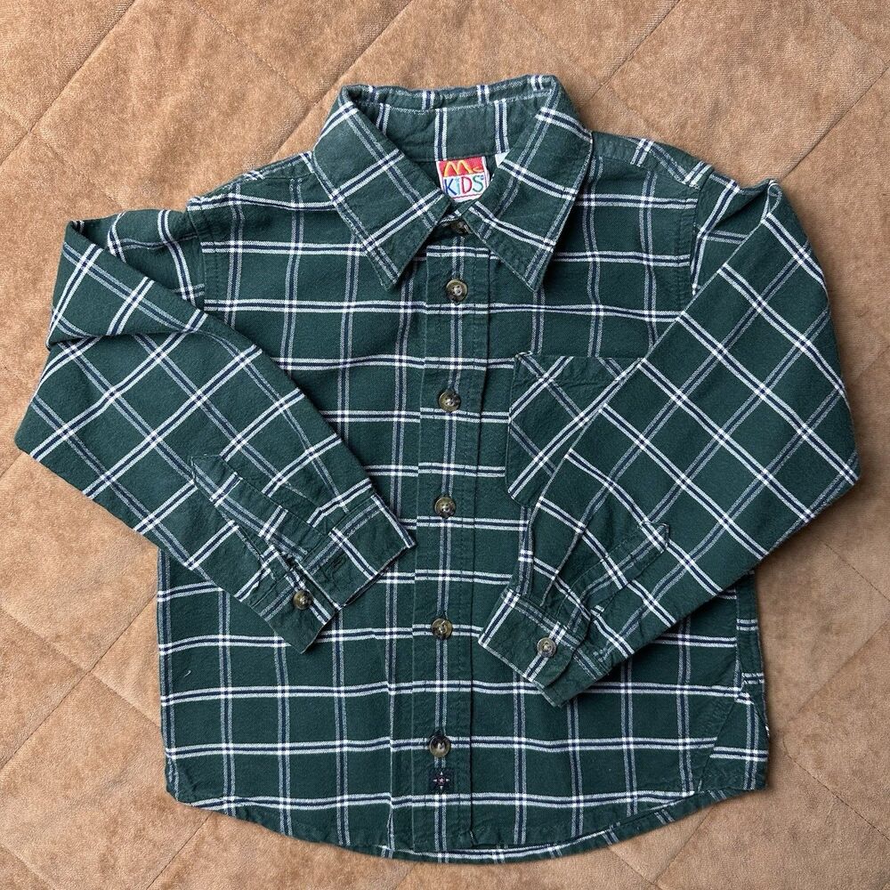 Vintage McKids Shirt Long Sleeve Button Up Size 4t